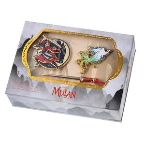 NEW Disney Mulan Live Action Movie Pin Set Collector's Edition with Mini Sword